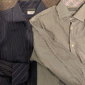 Thomas Dean button up shirts bundle of two